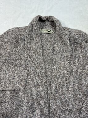 Peruvian Link Alpaca Cardigan Sweater Heritage Knit Coastal Grandma Marl OS